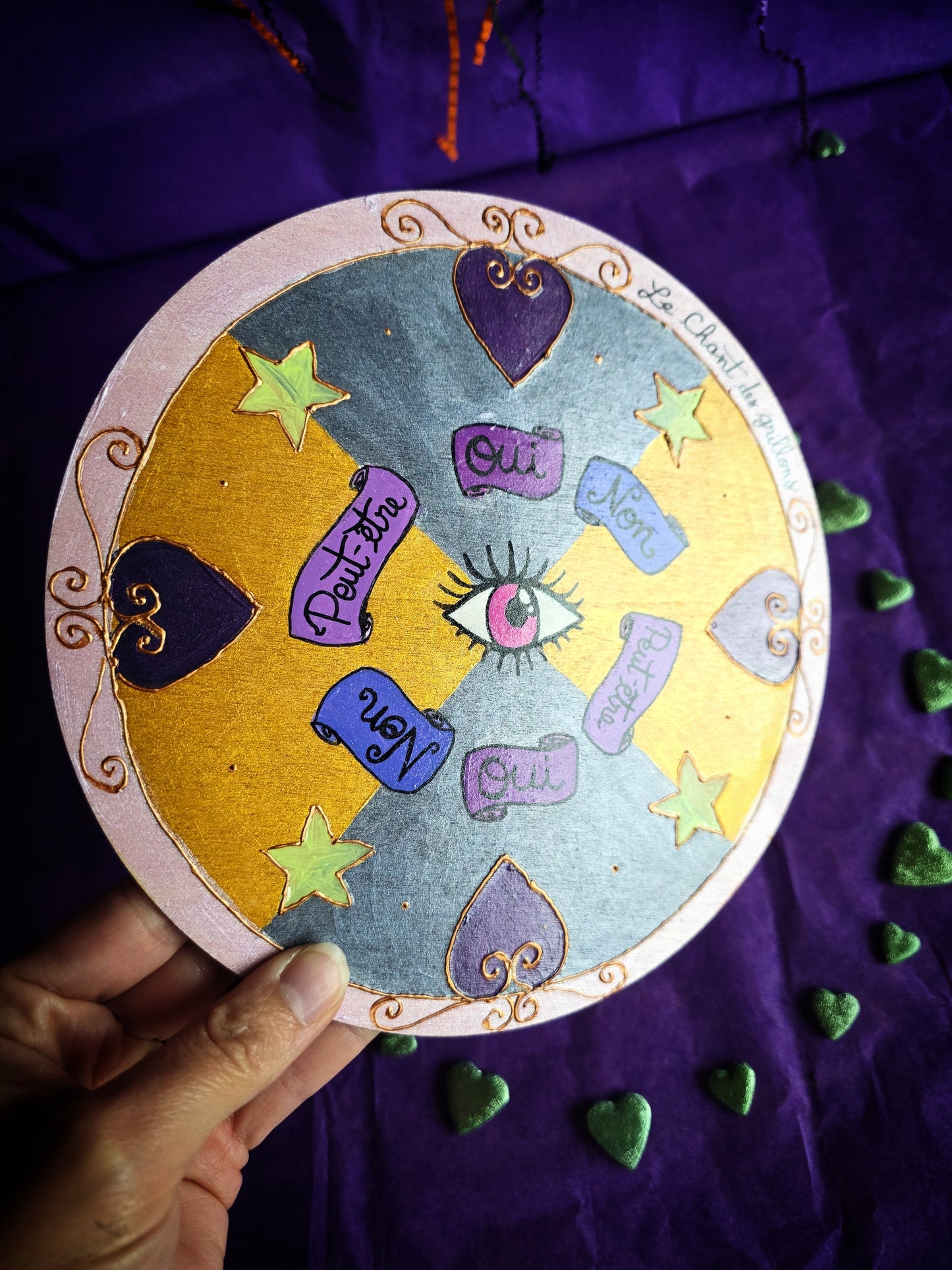 Planche pour pendule divinatoire