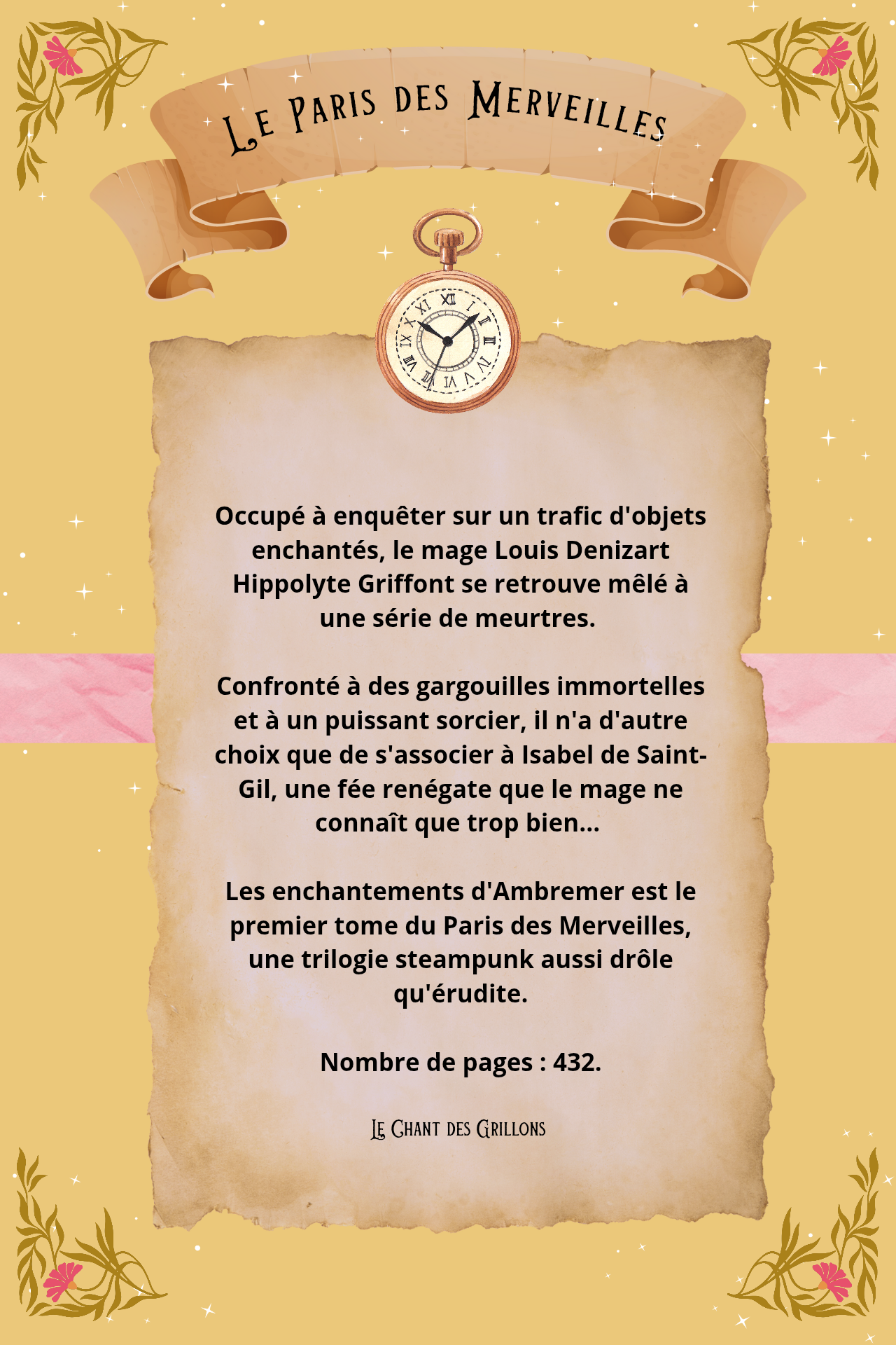 Livre seul "Le Paris des Merveilles Tome 1" de Pierre Pevel (PRÉ-COMMANDE)