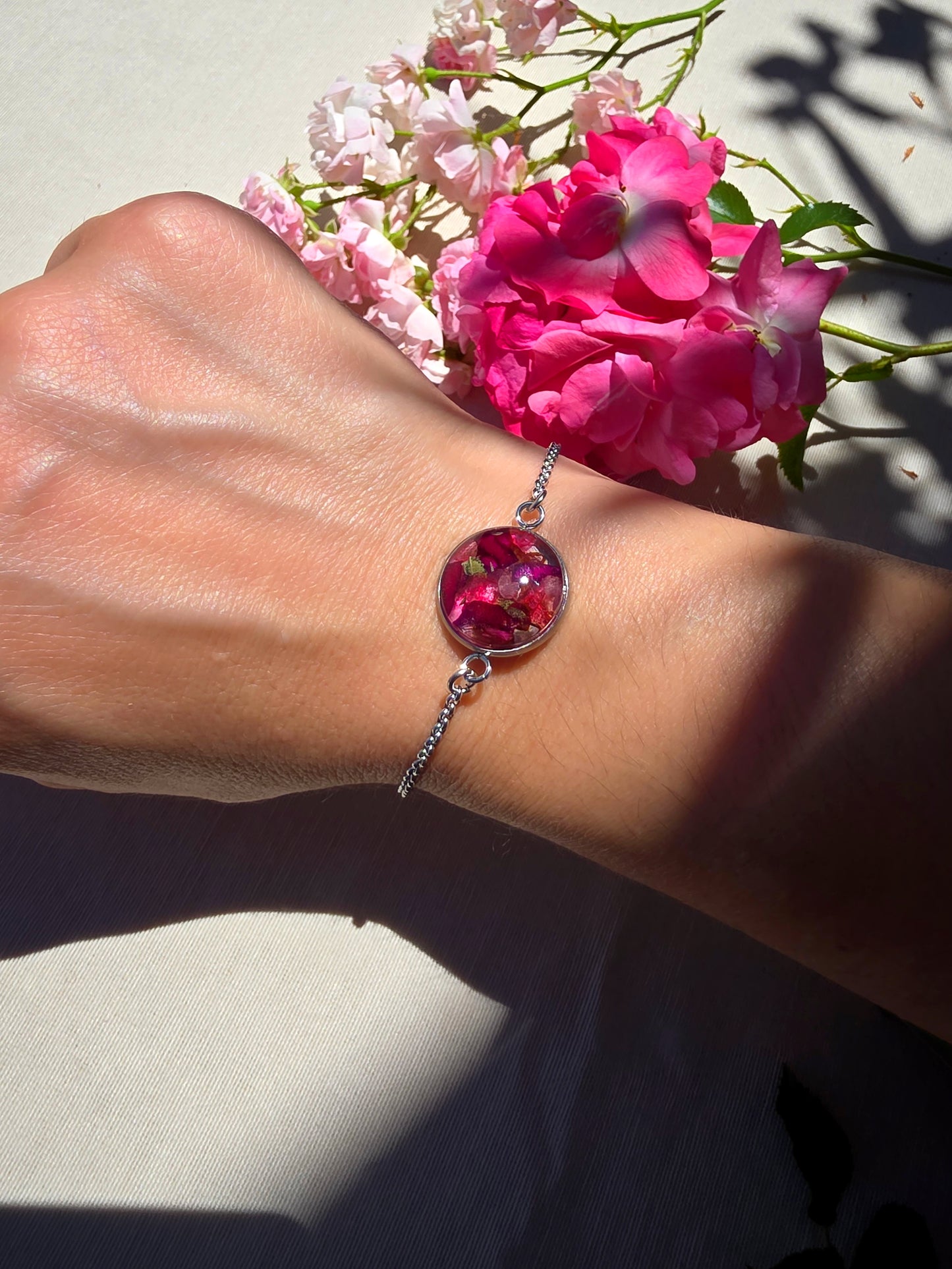 Bracelet réglable Roses des Poèmes acier
