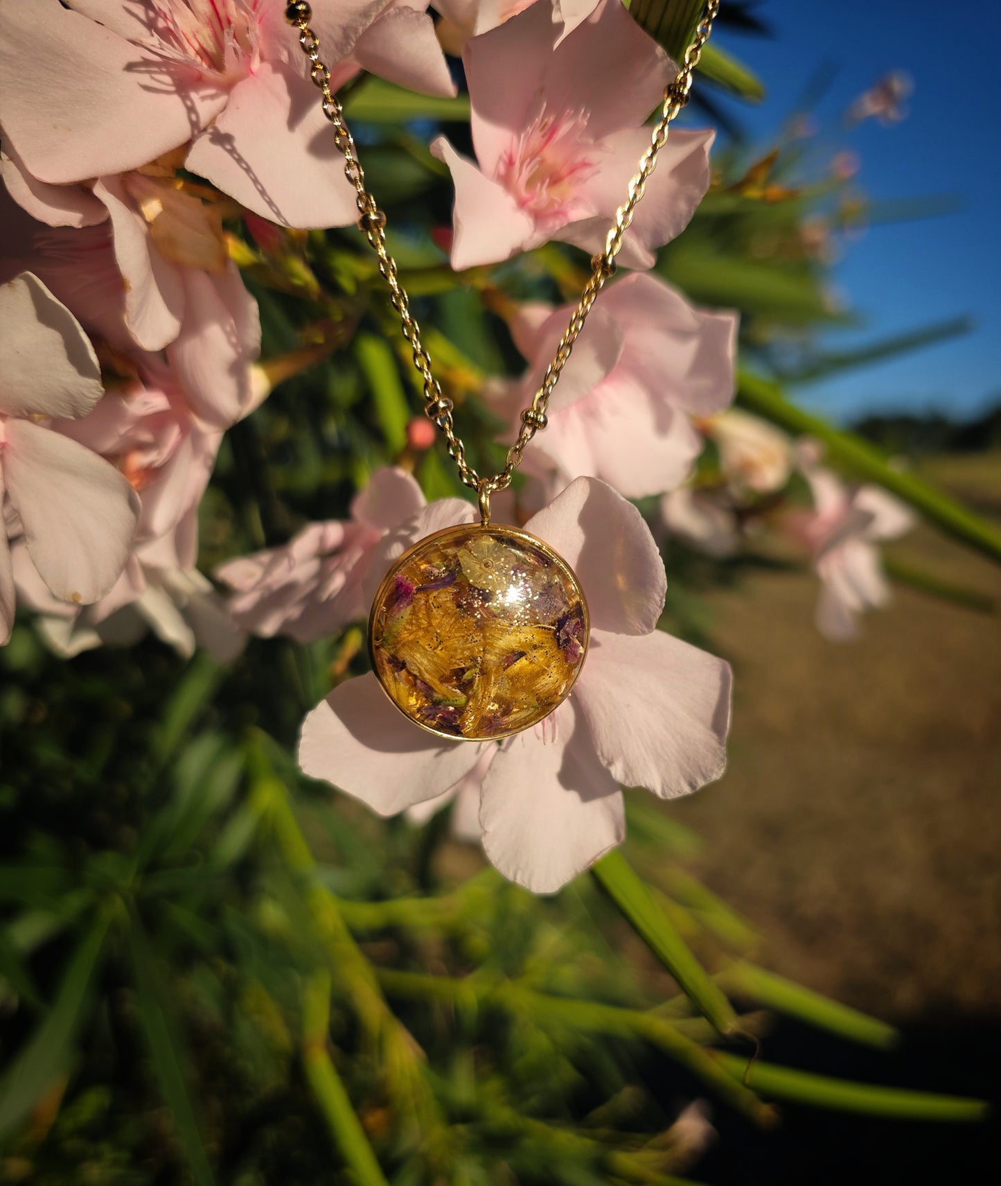 Médaillon sautoir Tourseline