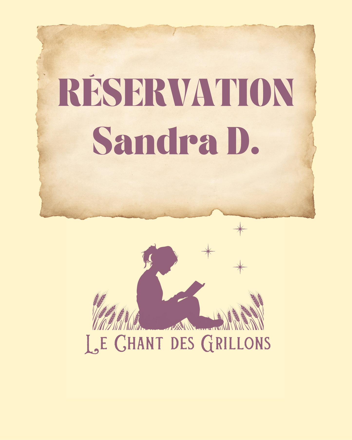 Réservation sandra D.