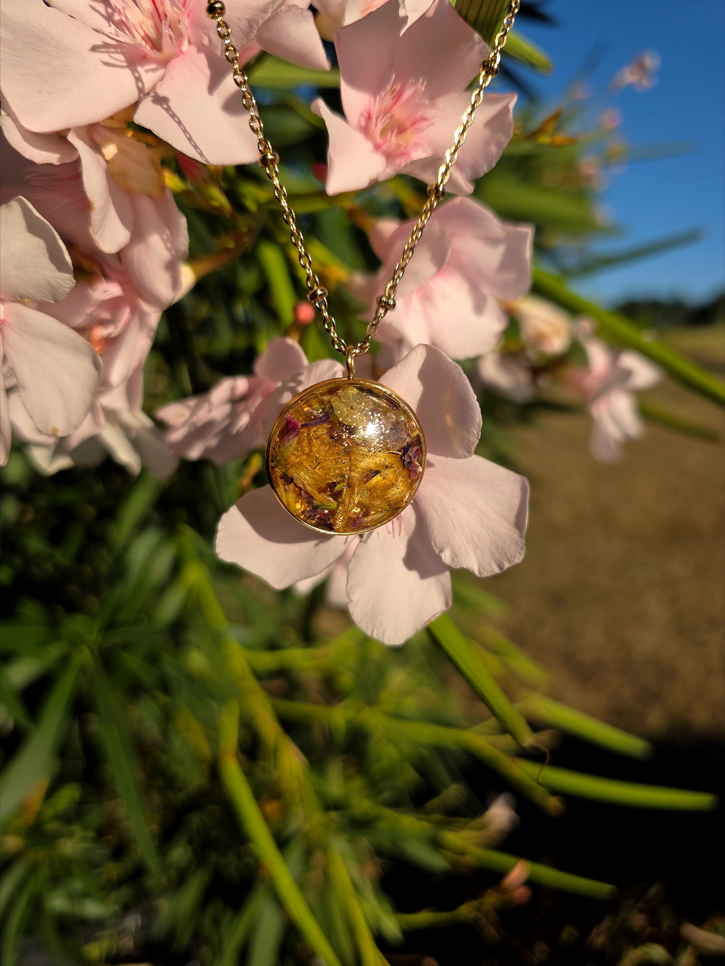 Médaillon sautoir Tourseline