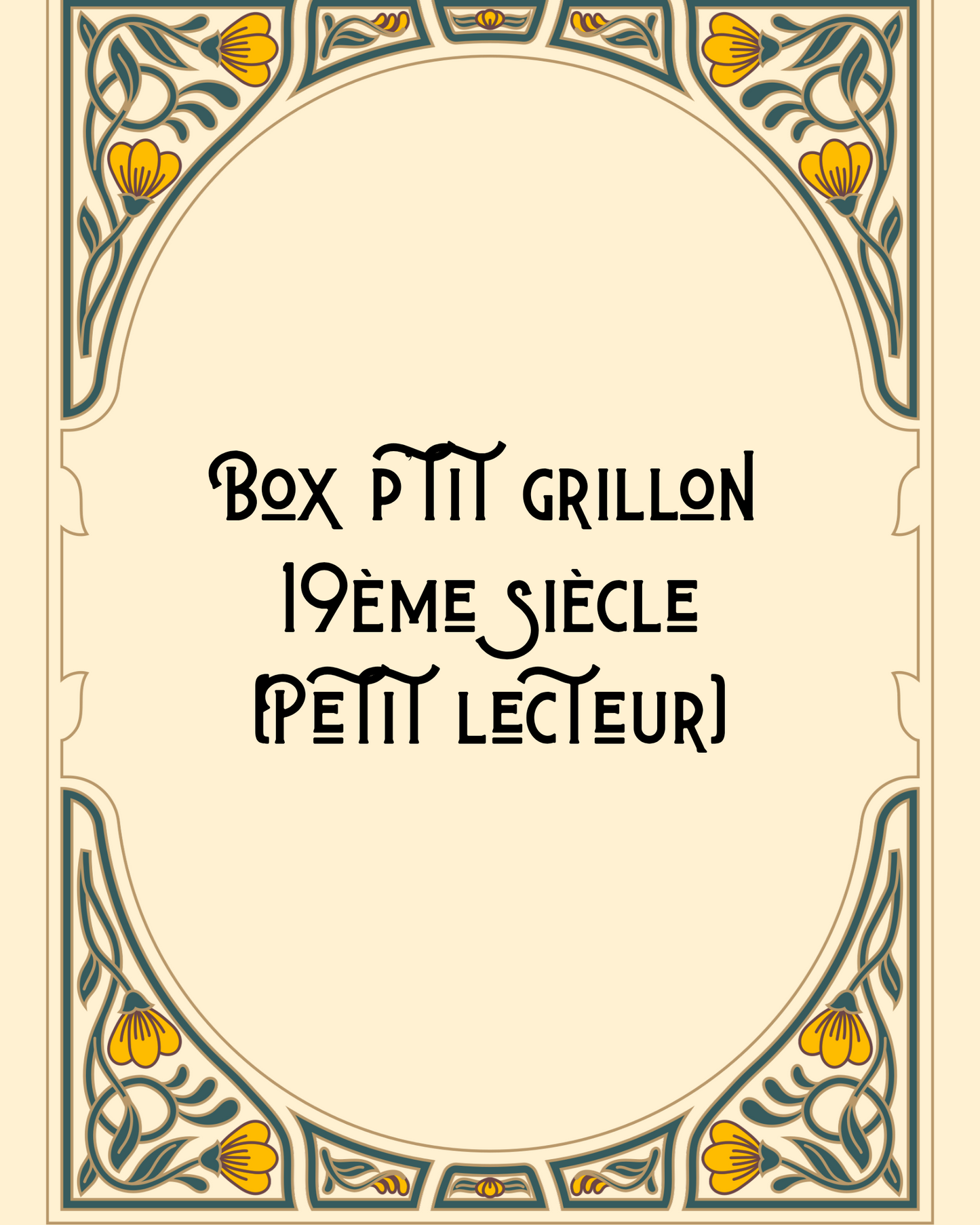Box p'tit grillon (petit lecteur) Madame Augustine (PRÉ-COMMANDE)