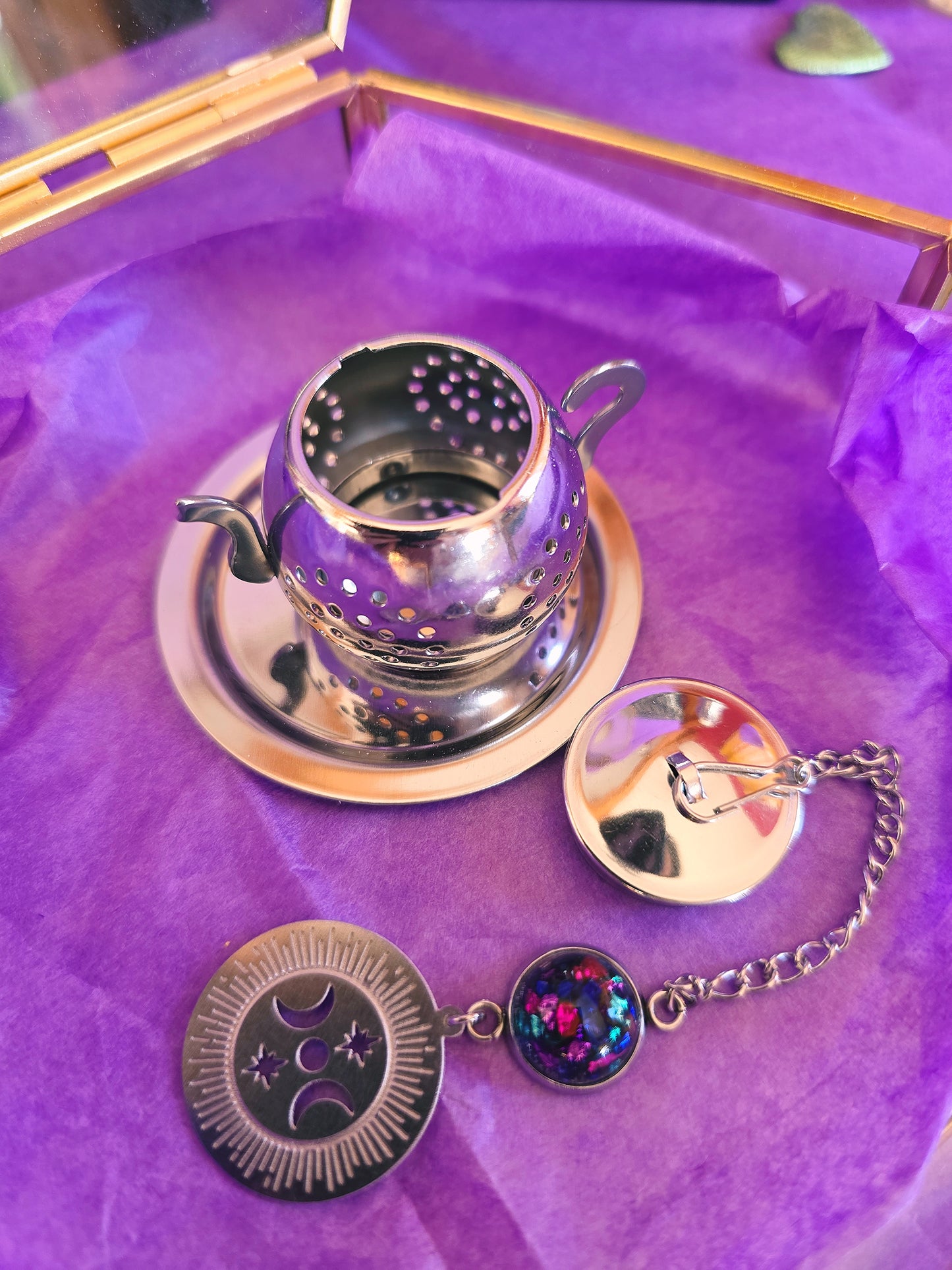 Boule à thé inox Nouvelle Orléans (forme théière)