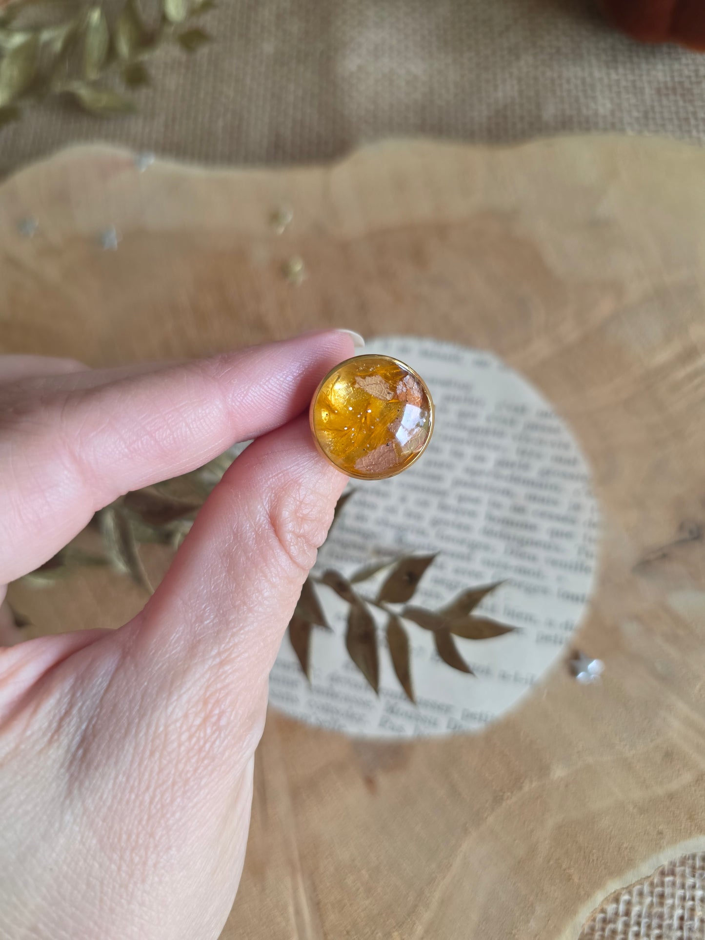 Bague ronde Fille d'automne