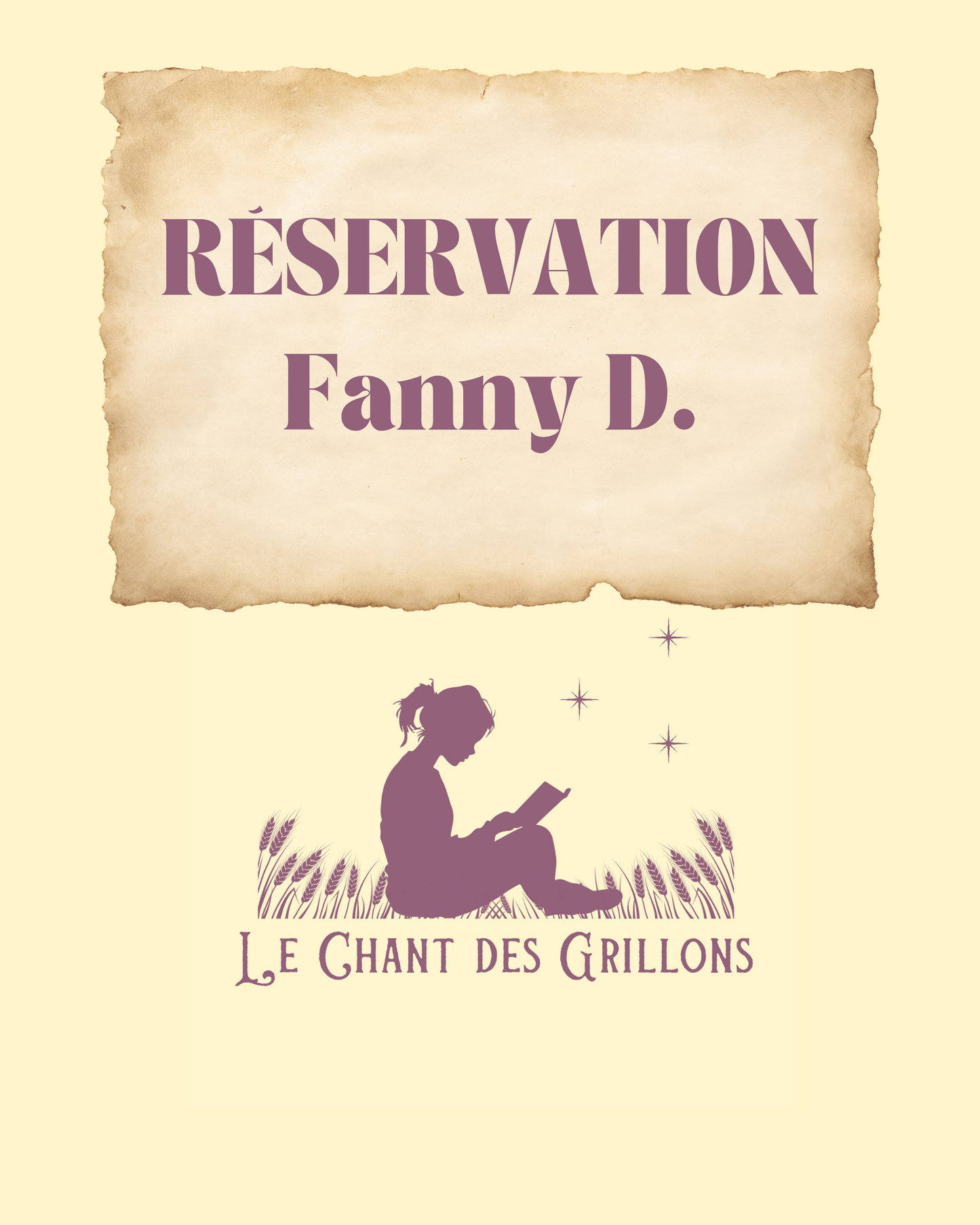Réservation Fanny D.
