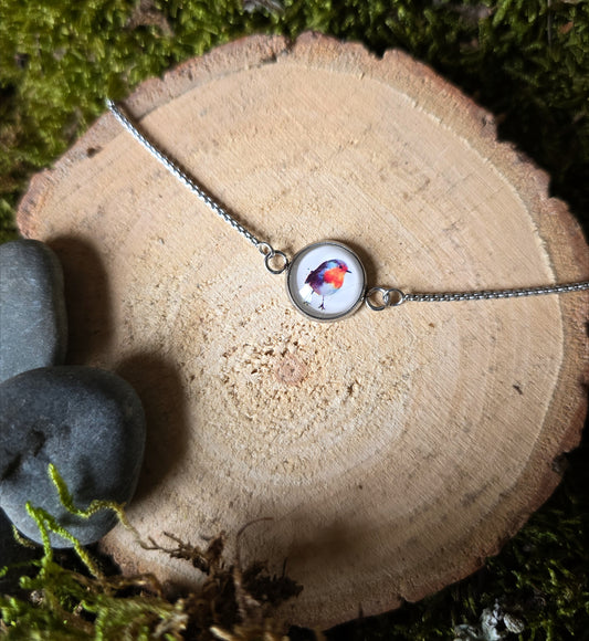 Bracelet réglable rouge-gorge