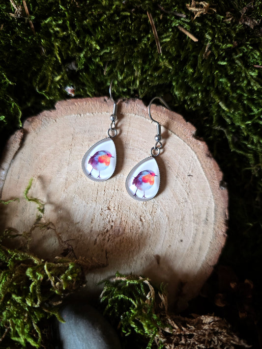 Boucles rouge-gorge crochets