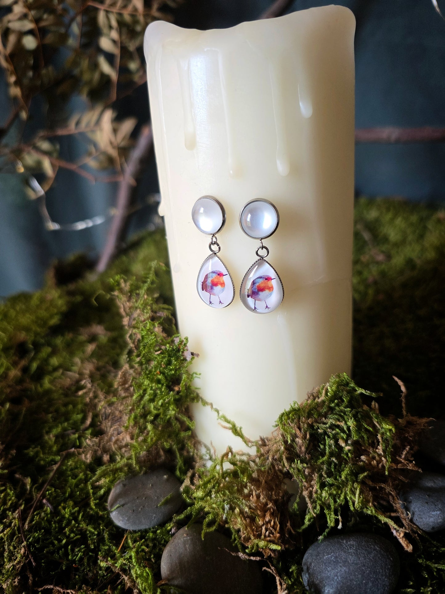 Boucles puces Rouge-gorge