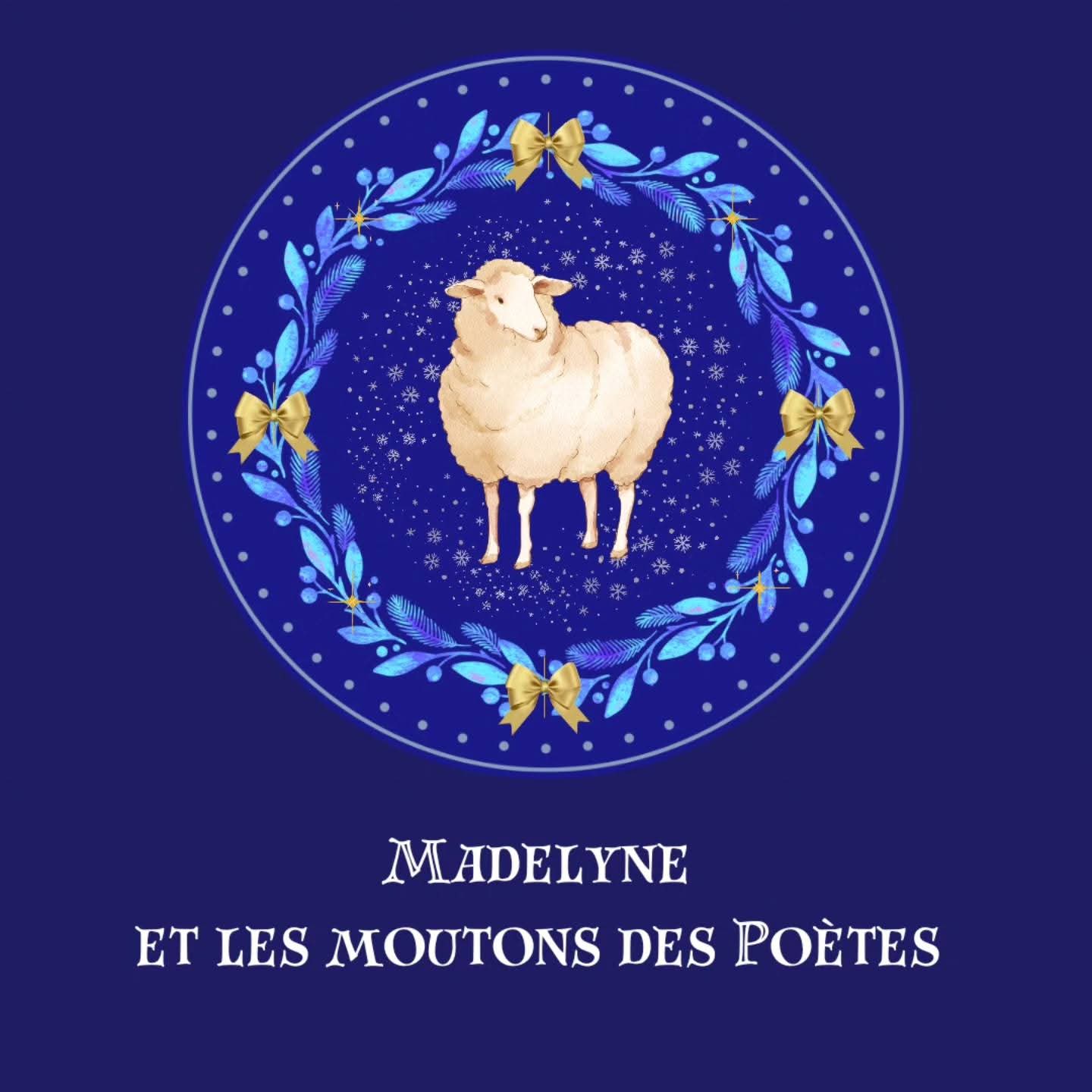 Boule de noël "Madelyne & les Moutons des poètes"