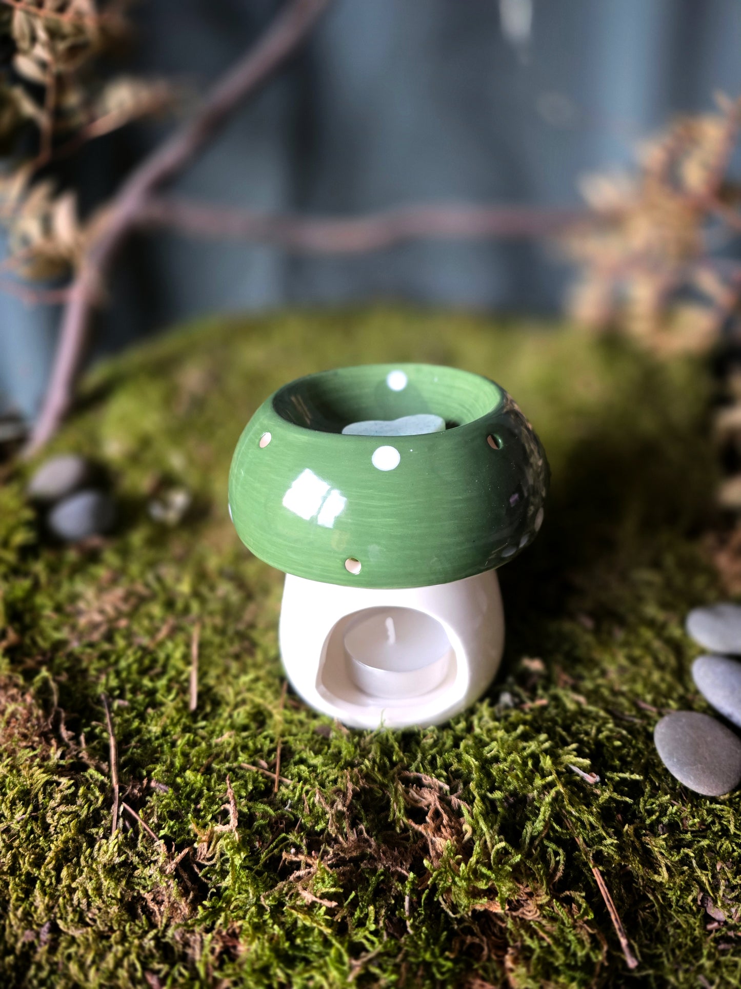 Brûleur de fondant Champignon vert