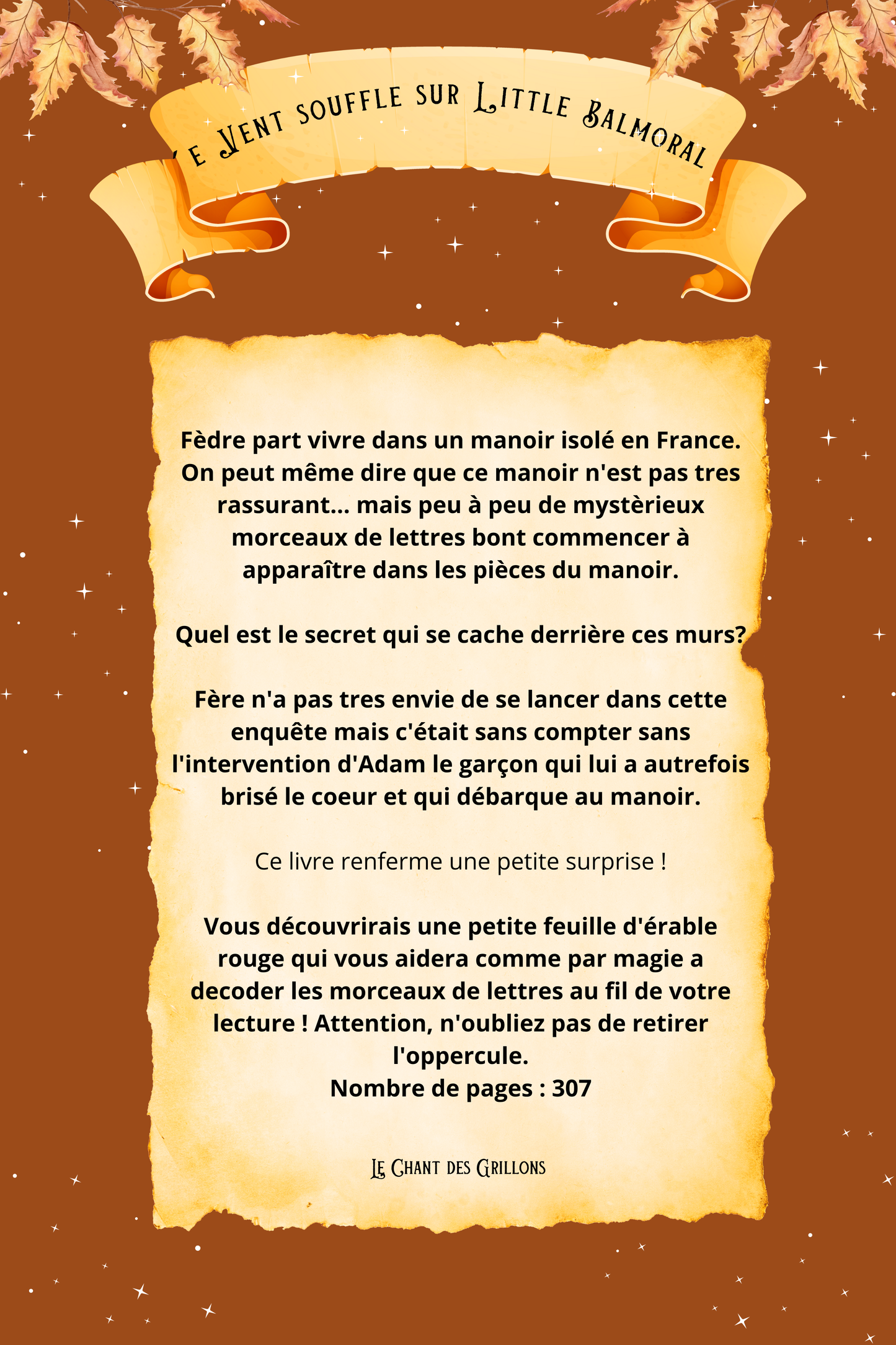 Livre seul "Le vent souffle sur Little Balmoral" (PRÉ-COMMANDE)