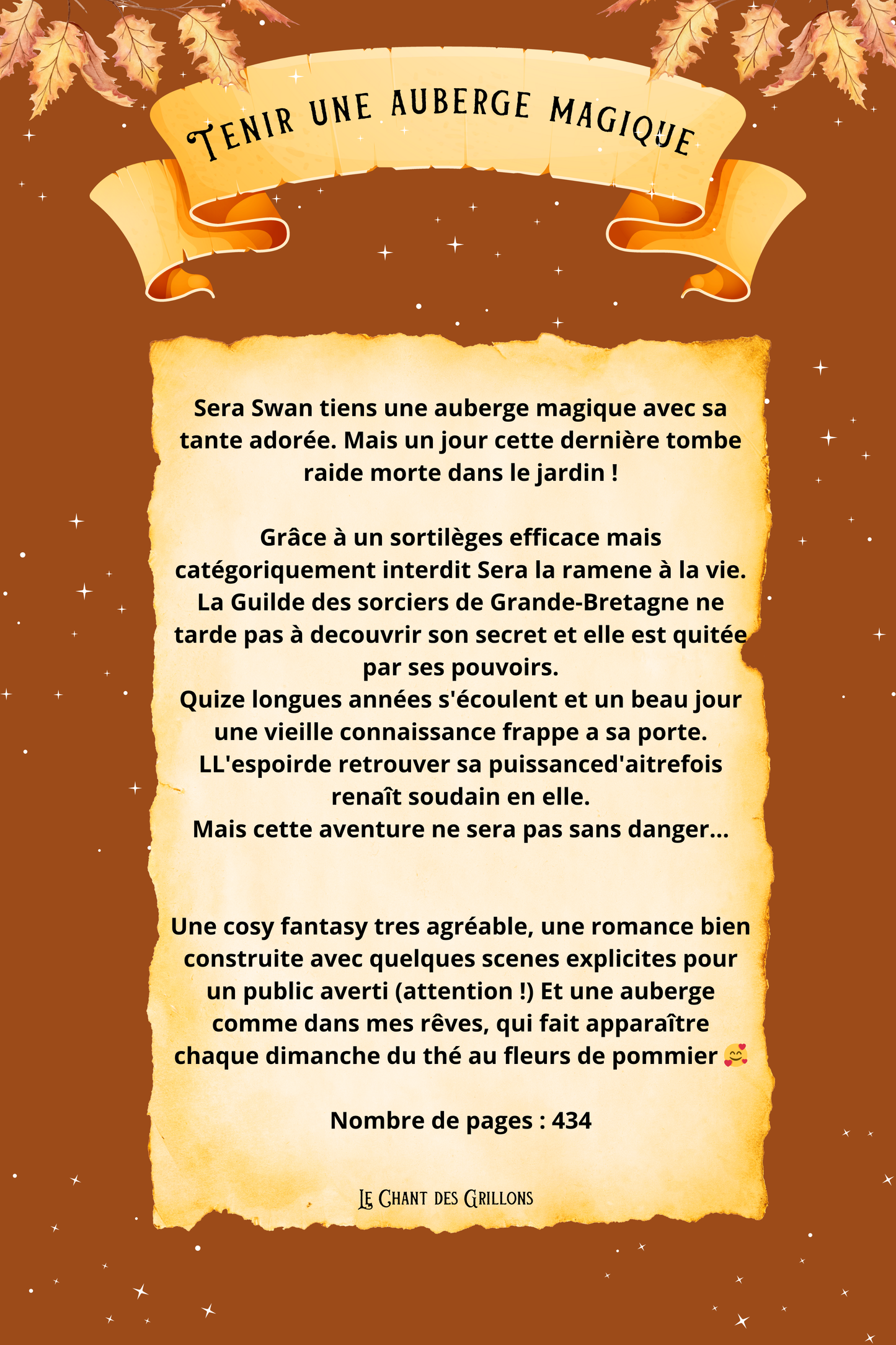 Livre seul "Tenir une auberge magique, guide pour sorcières" (PRÉ-COMMANDE)