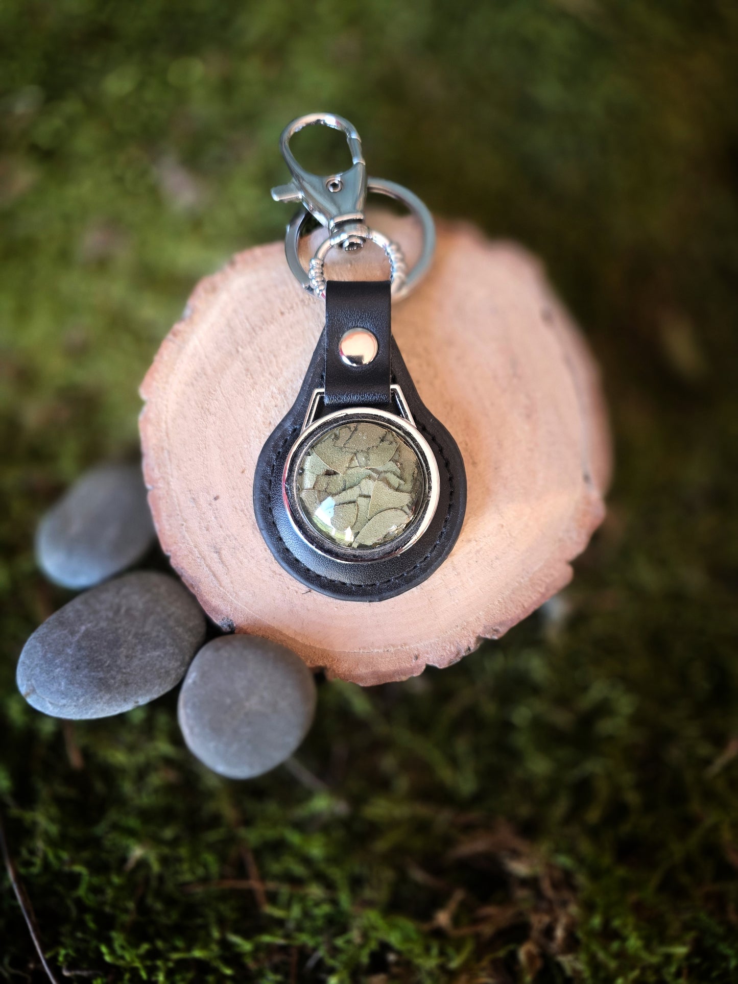 Porte clé eucalyptus noir