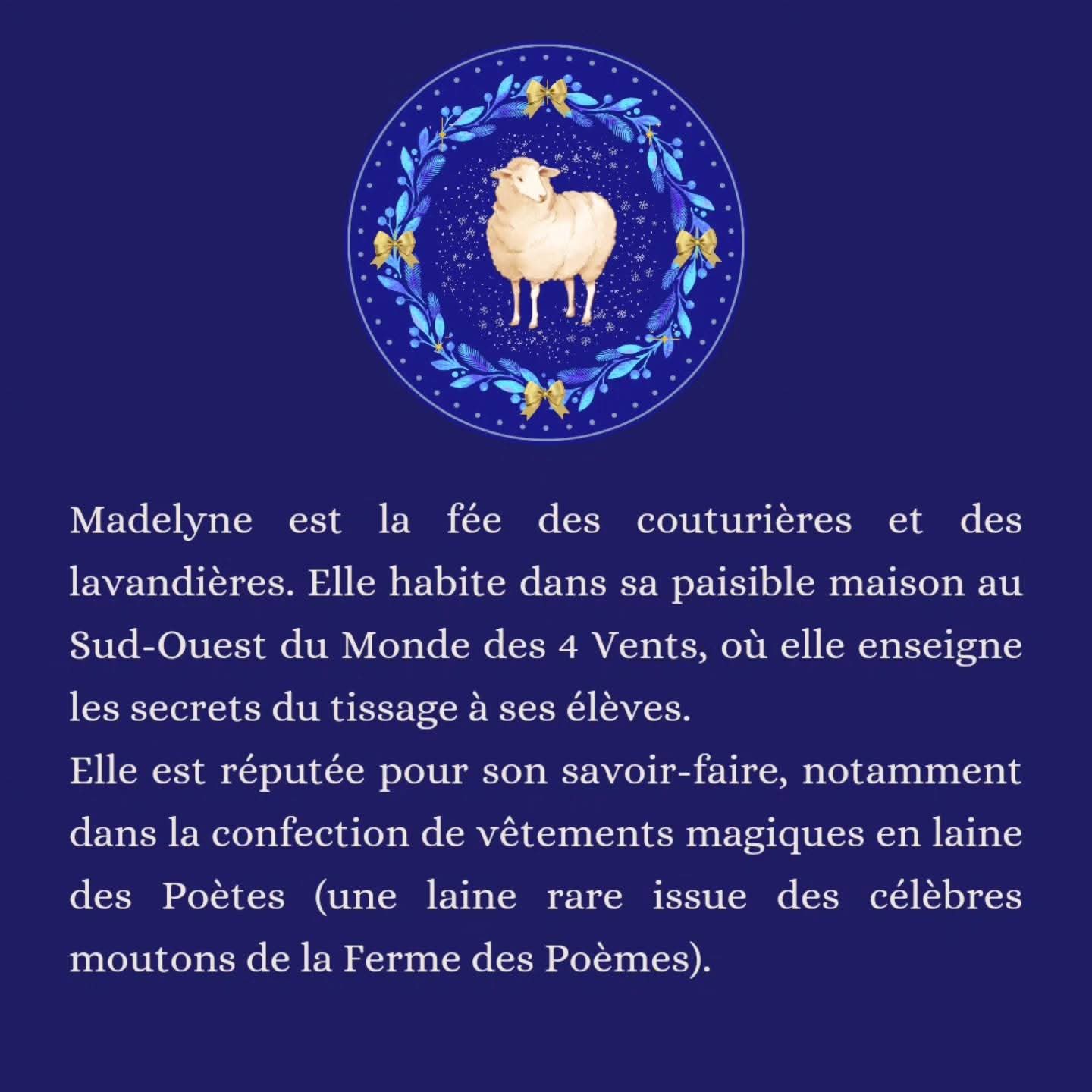 Boule de noël "Madelyne & les Moutons des poètes"