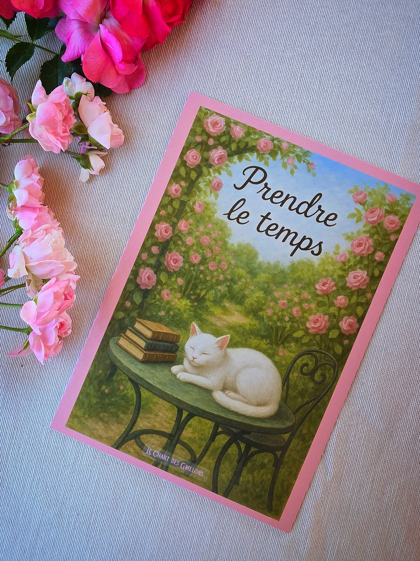 Illustration carte postale Prendre le temps A6