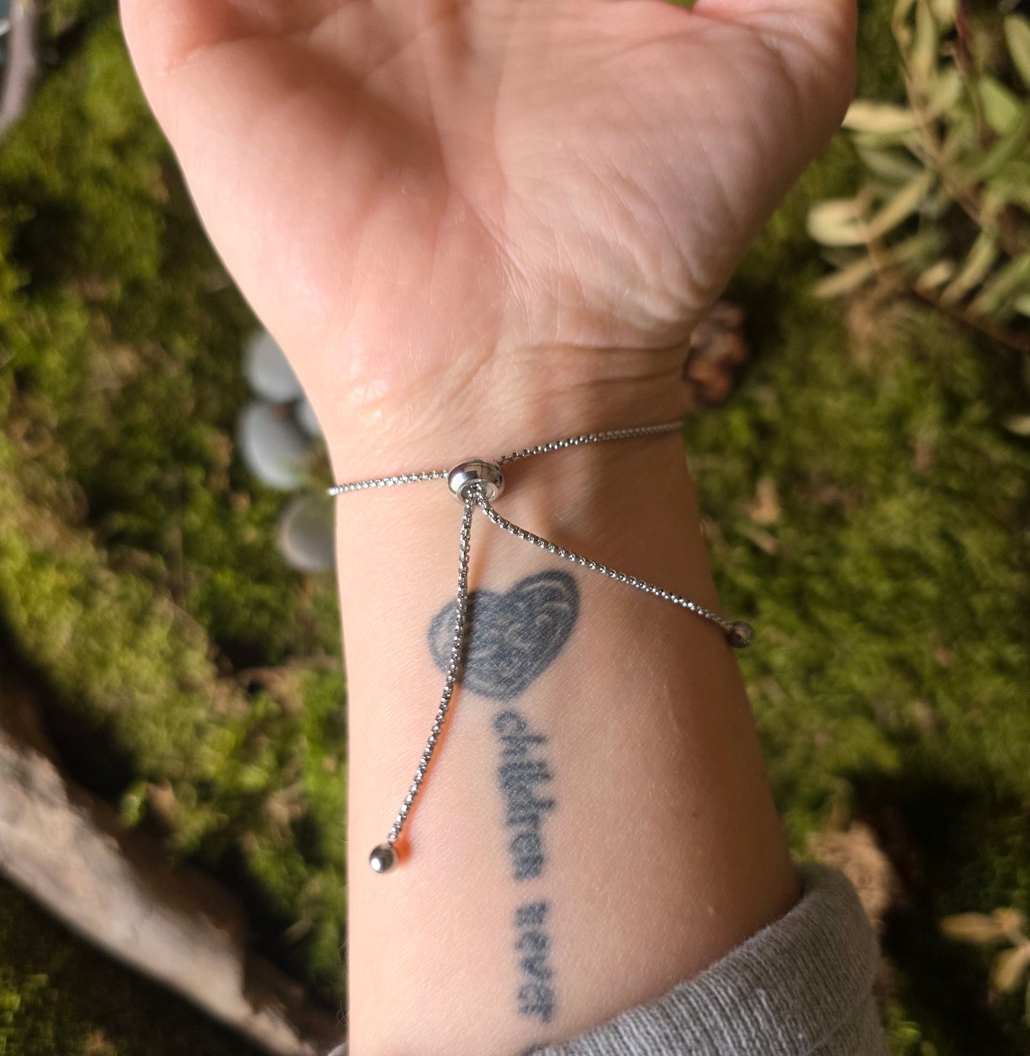 Bracelet réglable résine nacrée