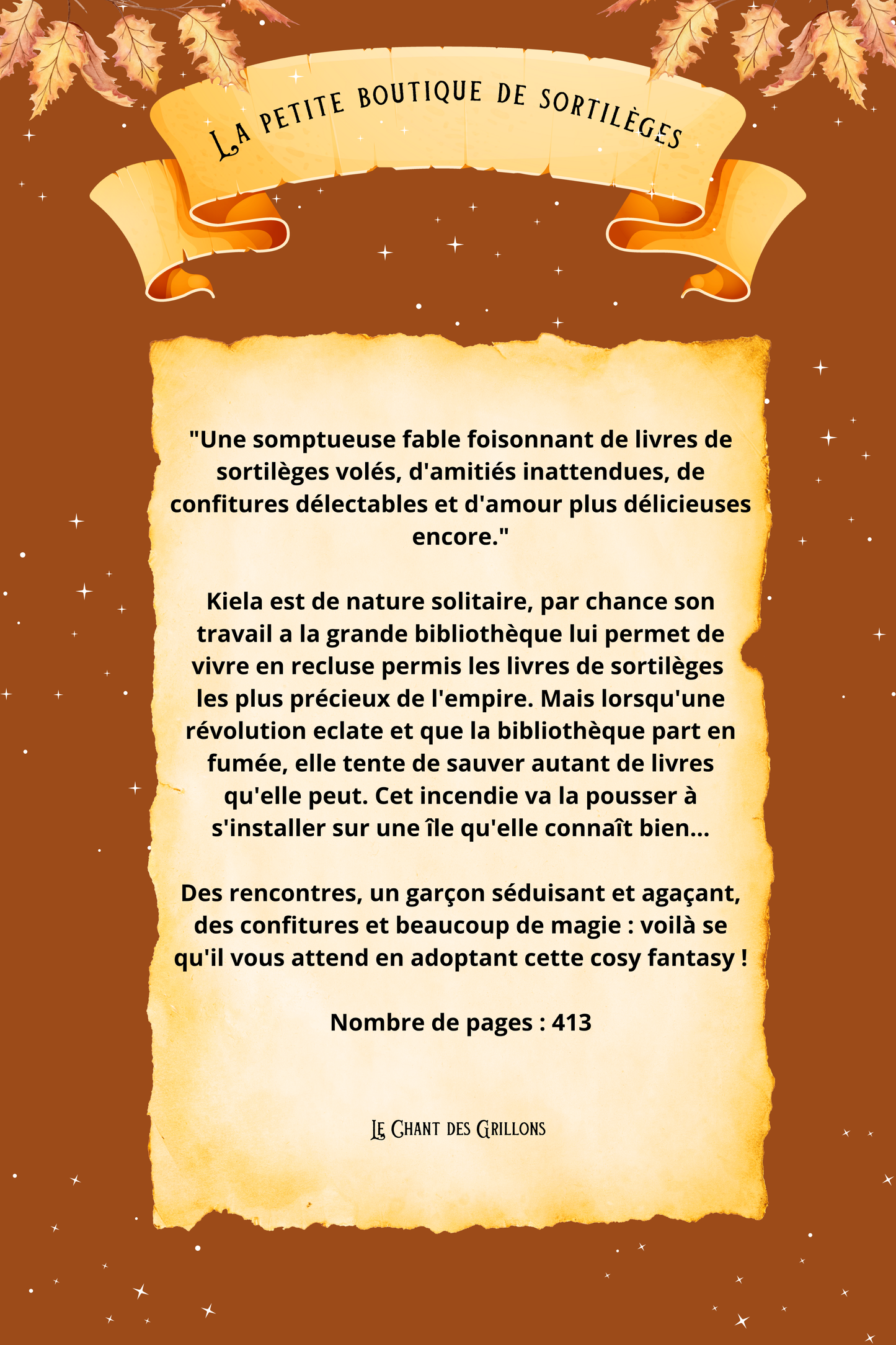 Livre seul "La petite boutique de sortilèges" (PRÉ-COMMANDE)