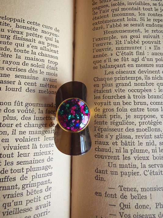 Bague moyenne ronde New Orléans plaqué or